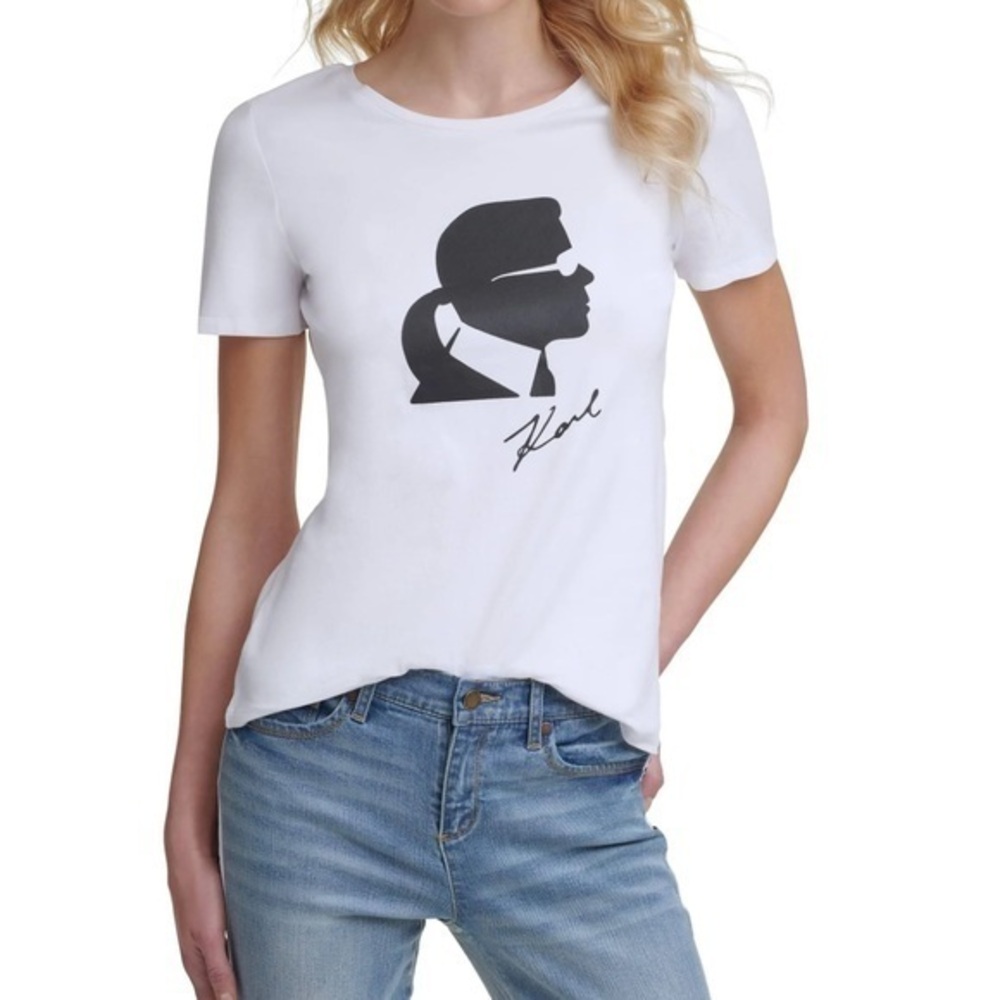 Karl Lagerfeld Paris silhouette short sleeve graphic T-shirt NWOT size XL